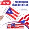 54 Pc Puerto Rico Party Decorations Set - 2 Puerto Rican Flag Banners, 10 Mini Hand Held Flags, 40 Blue Red White Confetti Latex Balloons for Patriotic Anniversary Veterans Day